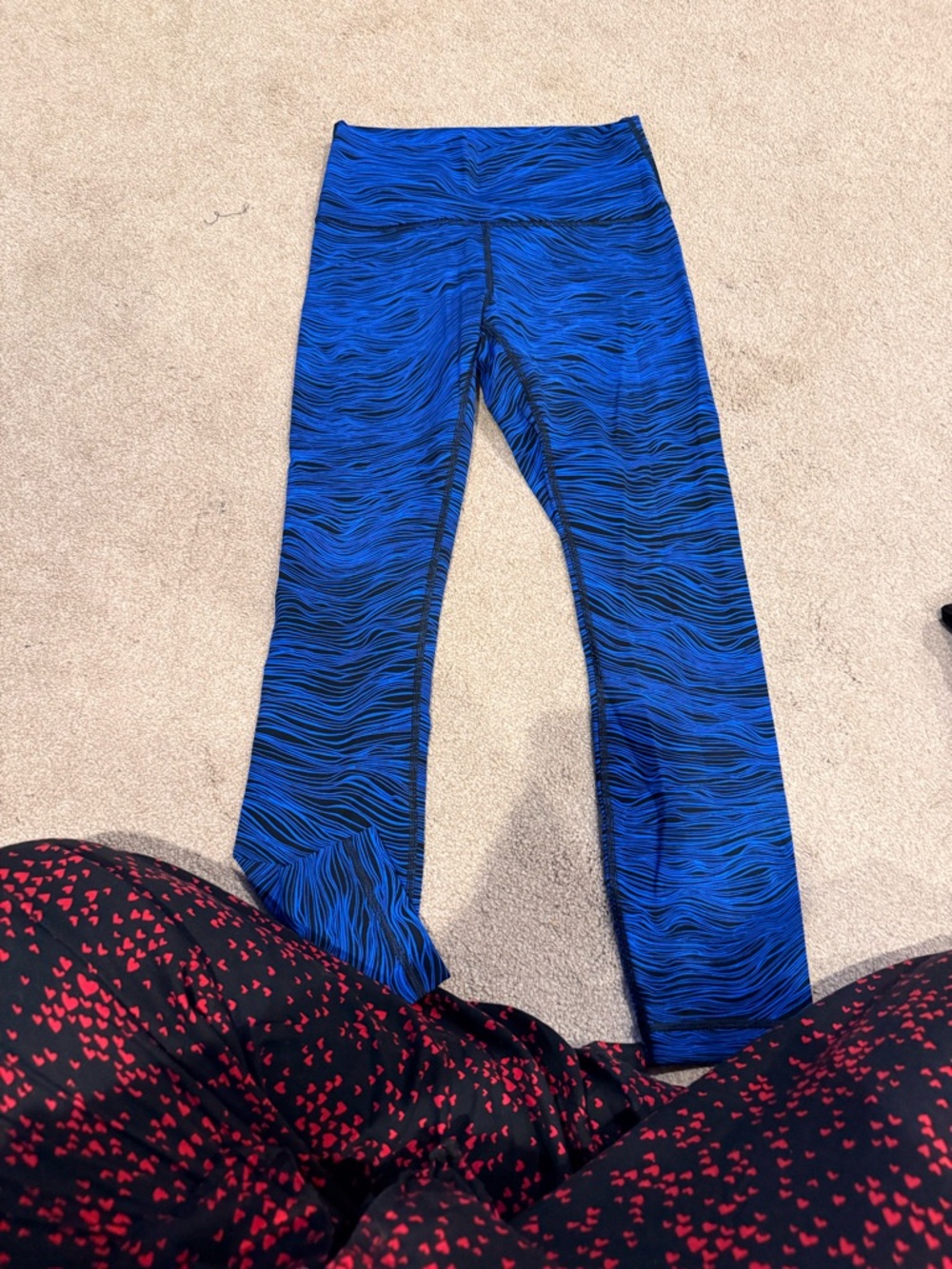 lululemon athletica Blue & Black Wave-Print Leggings